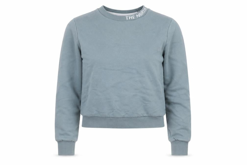 The North Face Womens Blue XS Pullover Sweatshirt Cotton Crew Neck