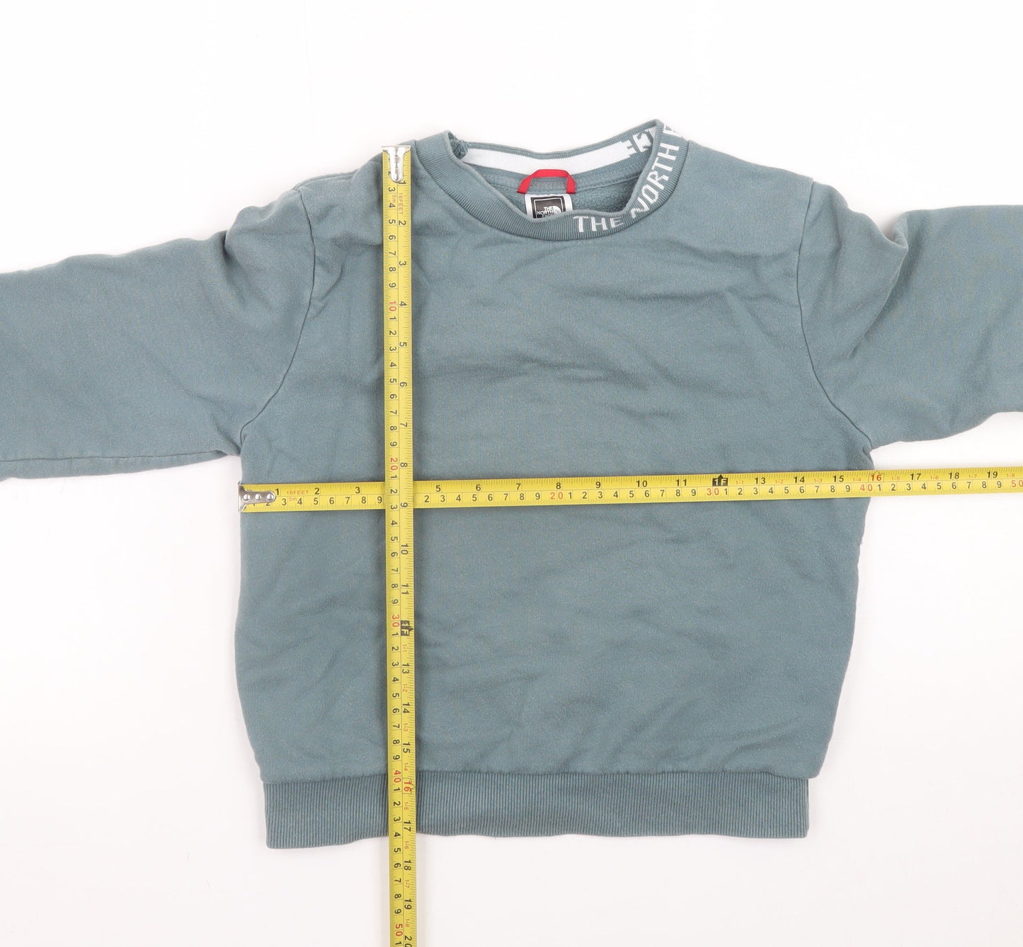 The North Face Womens Blue XS Pullover Sweatshirt Cotton Crew Neck