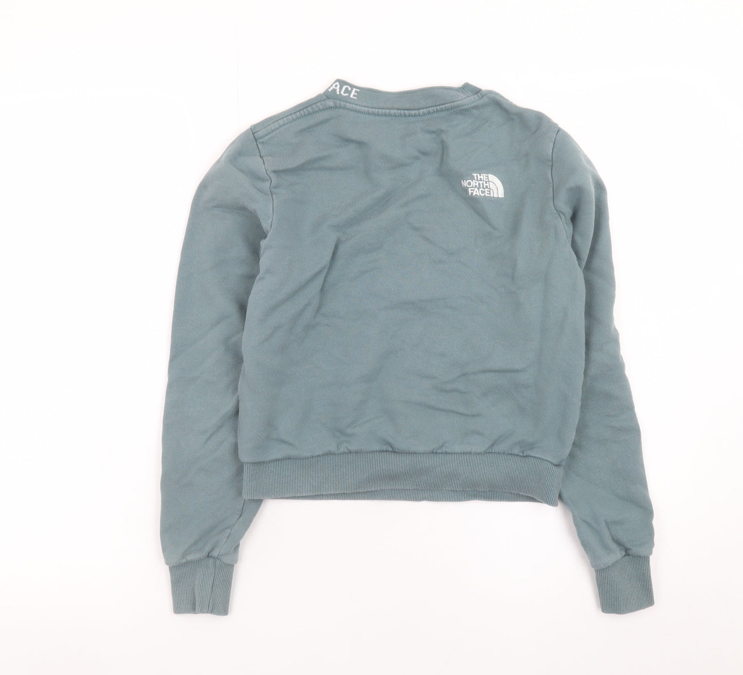 The North Face Womens Blue XS Pullover Sweatshirt Cotton Crew Neck