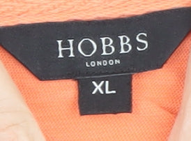 Hobbs Women’s Orange Cotton Jersey 3/4 Sleeve Relaxed T-Shirt XL