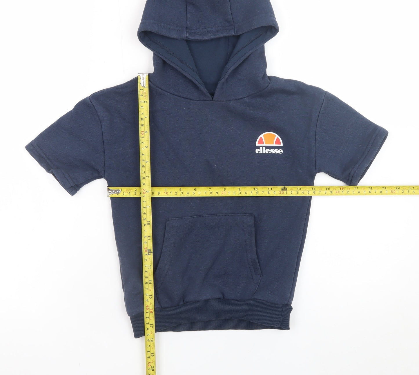 Ellesse Boys Blue Short Sleeve Pullover Hoodie Size 5-6 Years