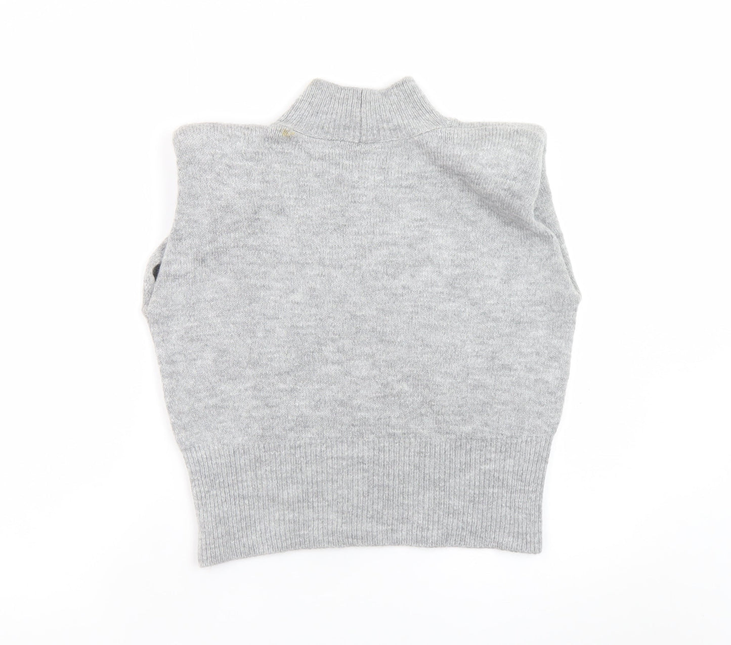 ASOS Design Women's Grey Mock Neck Sleeveless Pullover Jumper M