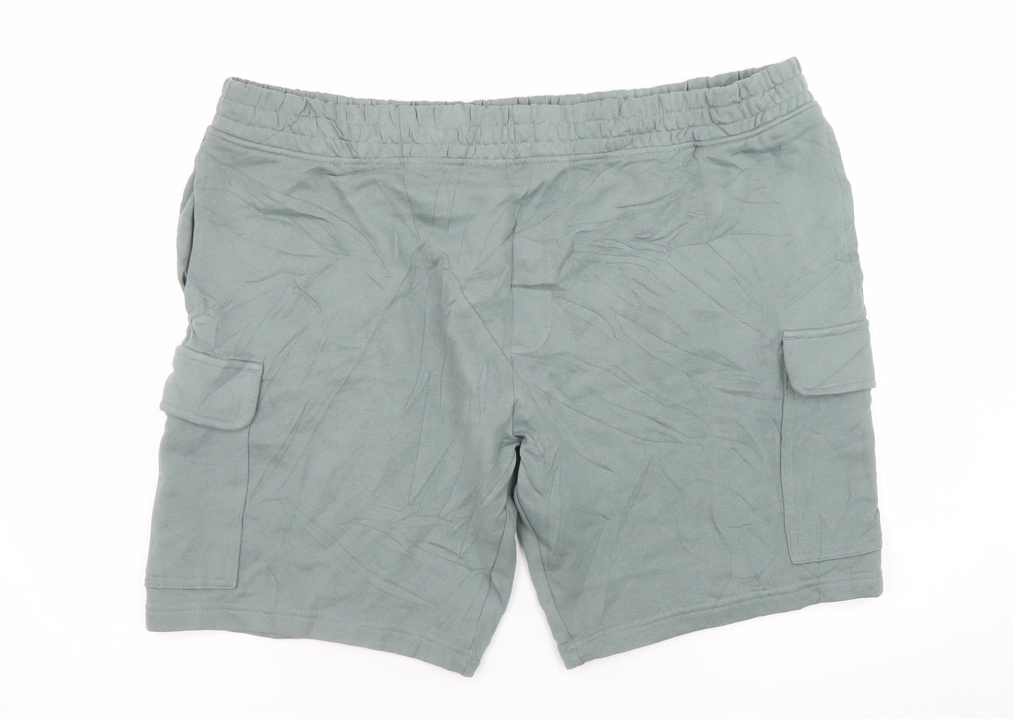 Marks and Spencer Men's Green 2XL Regular Fit Cargo Shorts