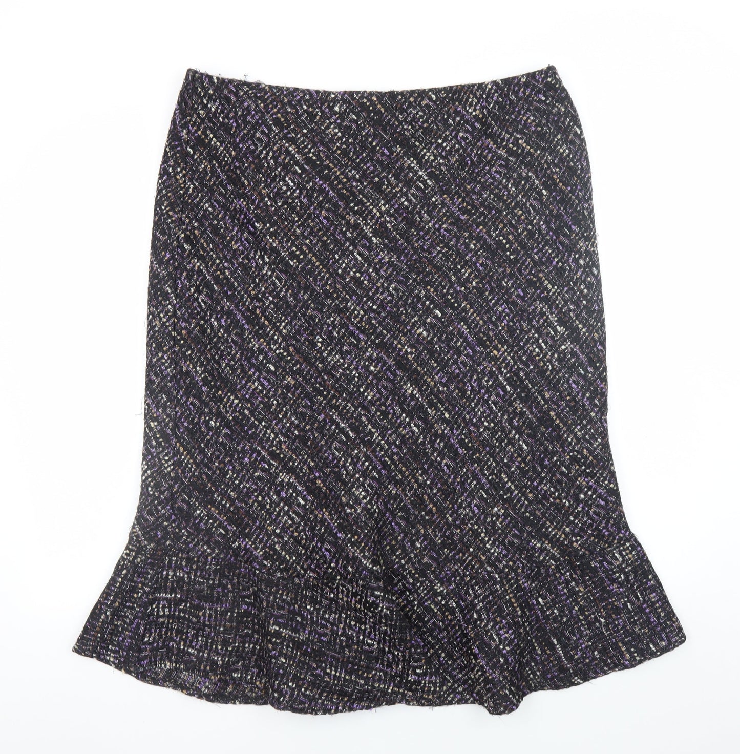 Bm Womens Multicoloured Tweed Flare Skirt Size 18