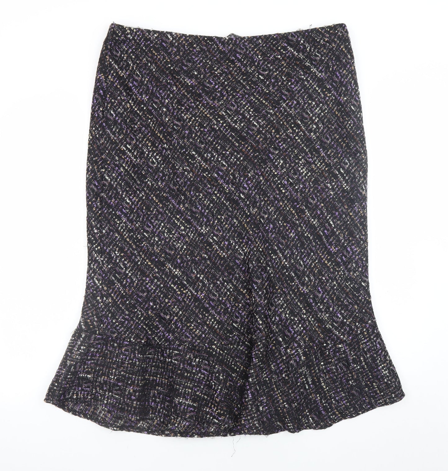 Bm Womens Multicoloured Tweed Flare Skirt Size 18