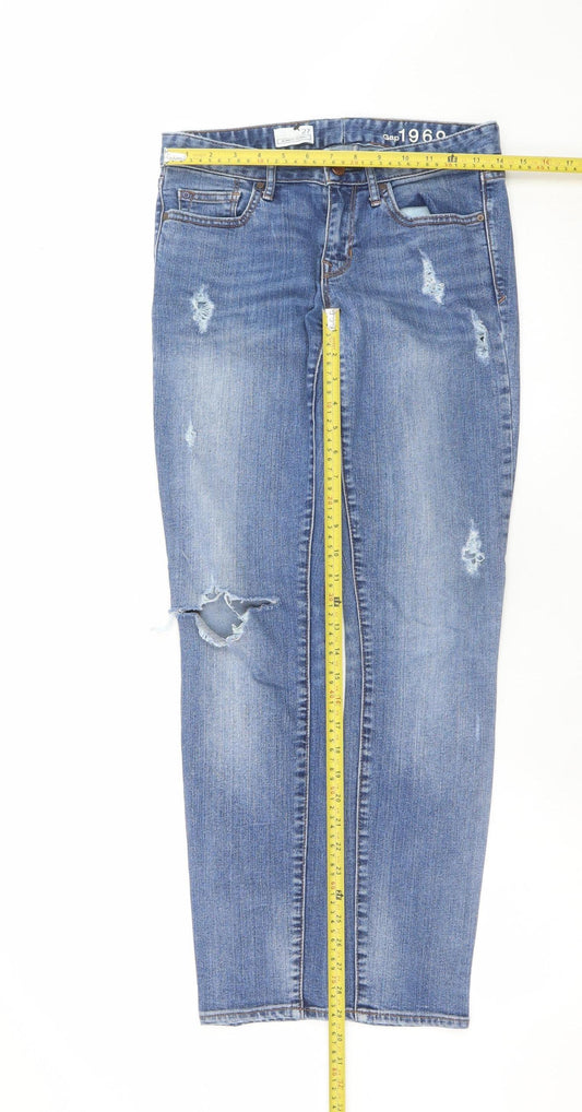 Gap 1969 Women’s Blue Distressed Skinny Jeans Size 4