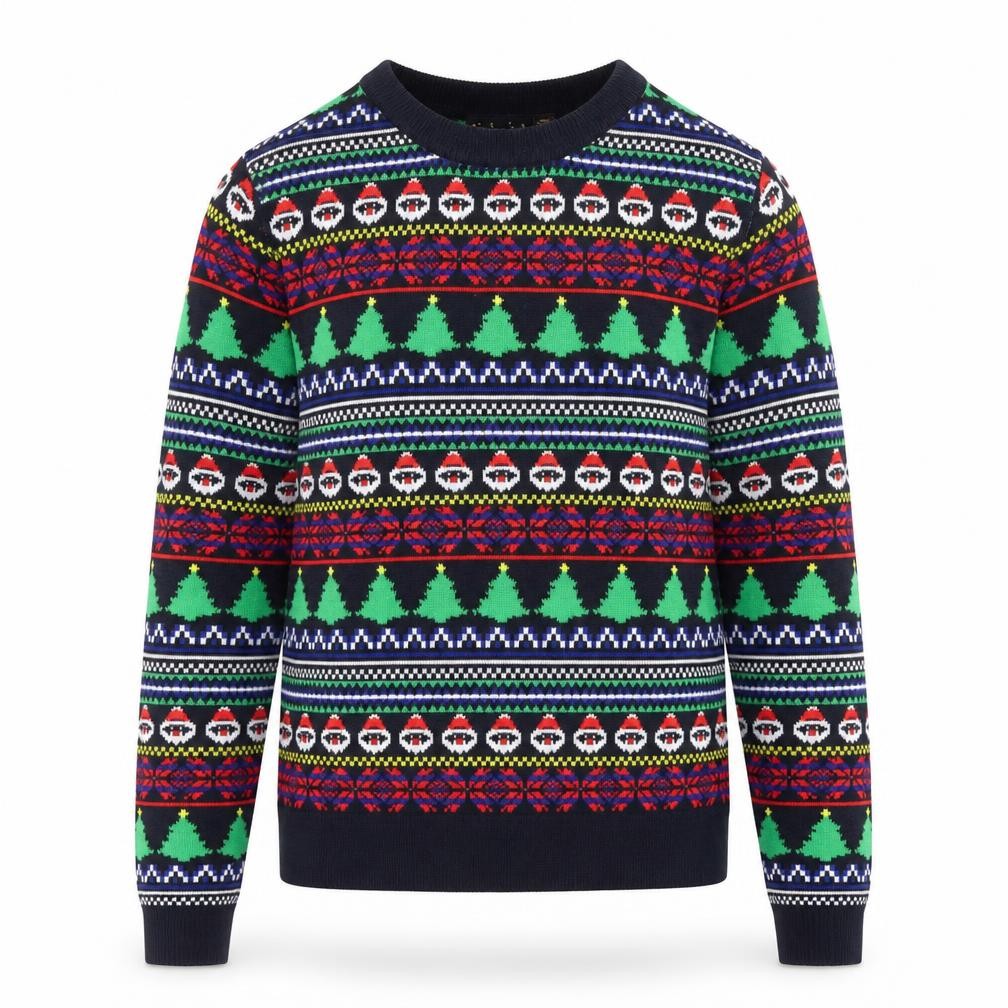 Brave Soul Womens Multicoloured L Christmas Fair Isle Knit Jumper