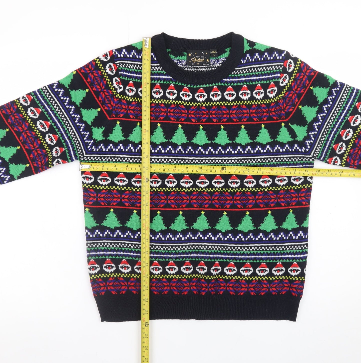 Brave Soul Womens Multicoloured L Christmas Fair Isle Knit Jumper