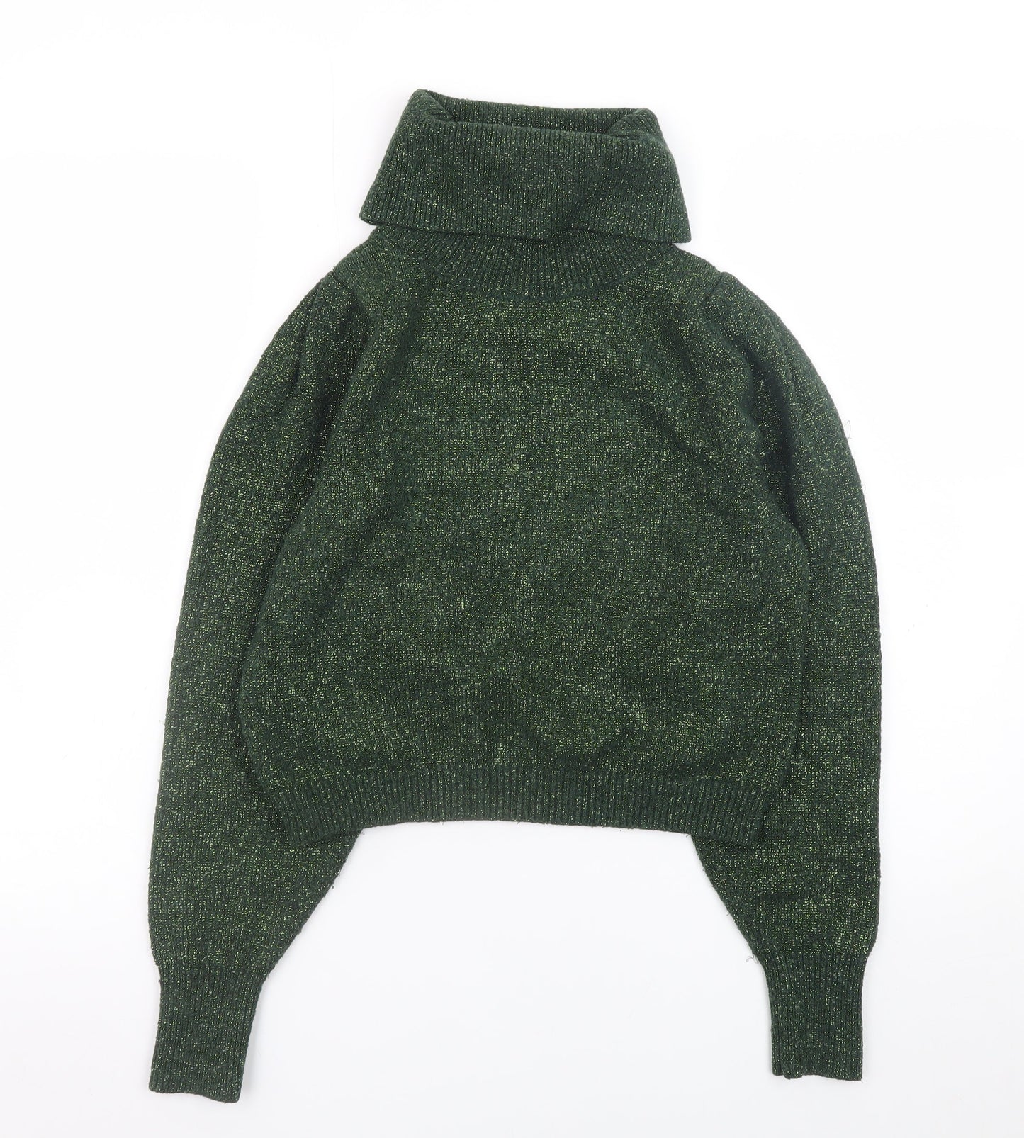 MNG Basics Women’s Green Roll Neck Long Sleeve Knit Jumper Size 8