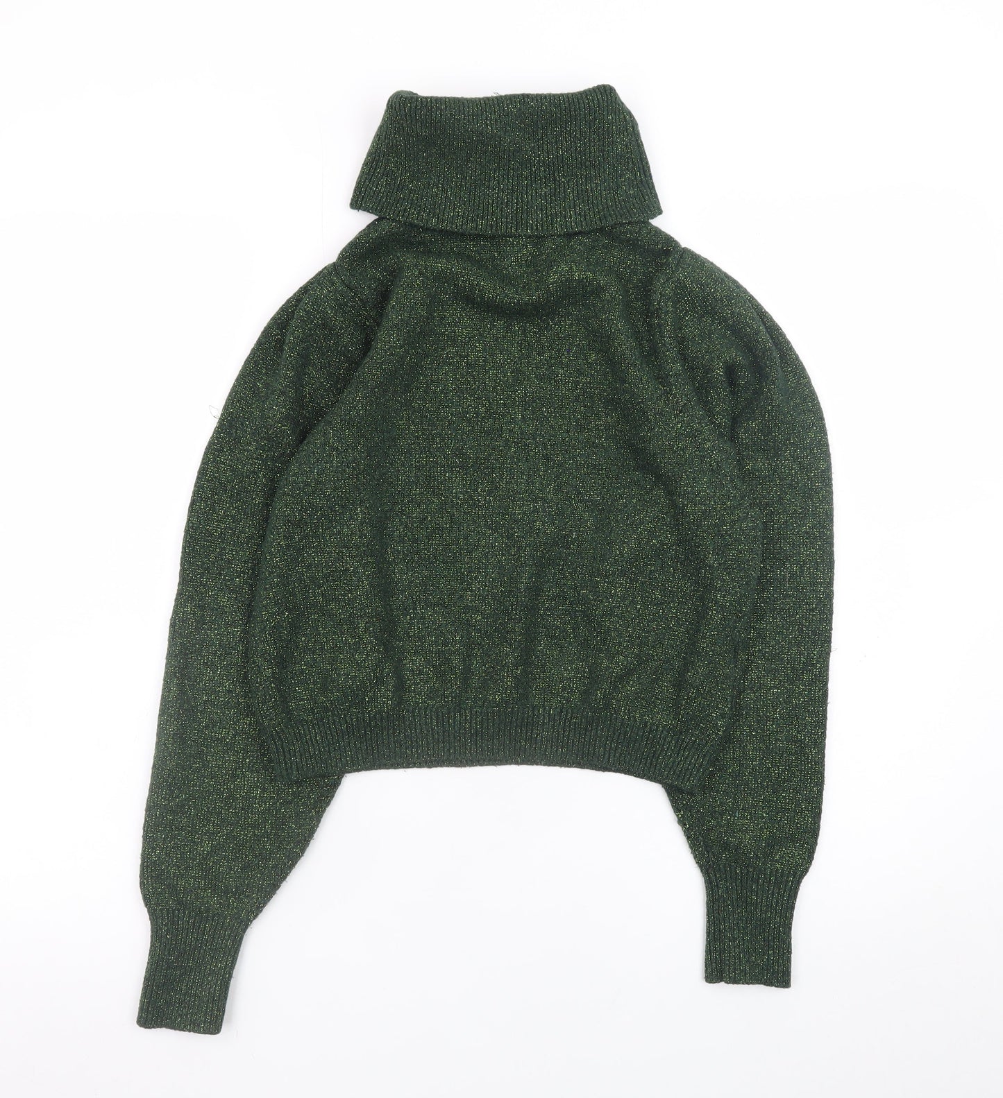 MNG Basics Women’s Green Roll Neck Long Sleeve Knit Jumper Size 8