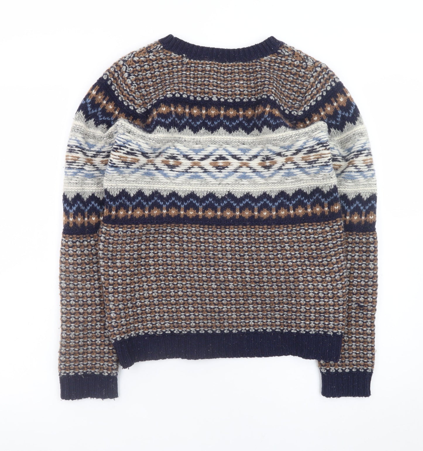 GANT Men's Multicoloured Fair Isle Wool Jumper Size S
