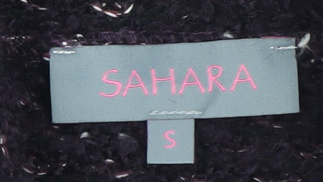 Sahara Women's Black Wool Blend Button Cardigan Size S