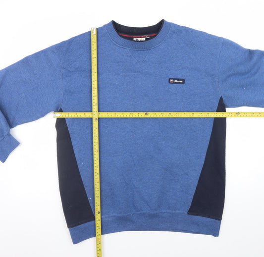 Ellesse Men's Blue Crew Neck Pullover Sweatshirt Size M Classic Logo Style