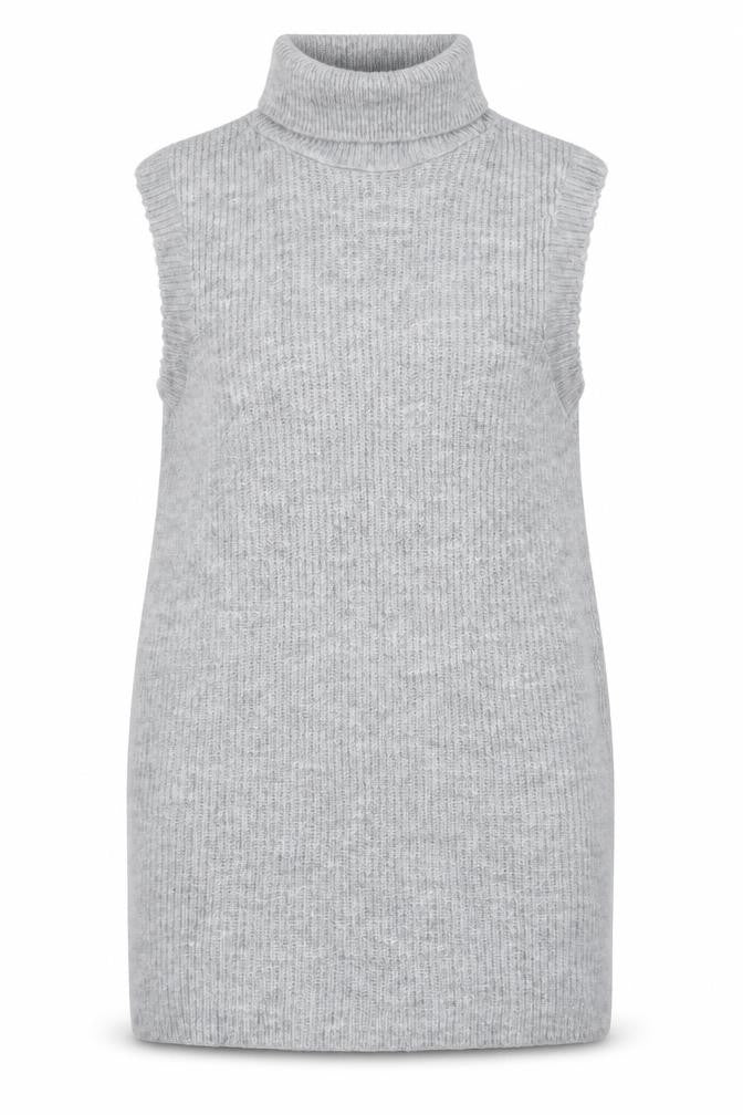 ONLY Women’s Grey Knit Sleeveless Roll Neck Jumper Dress Size L