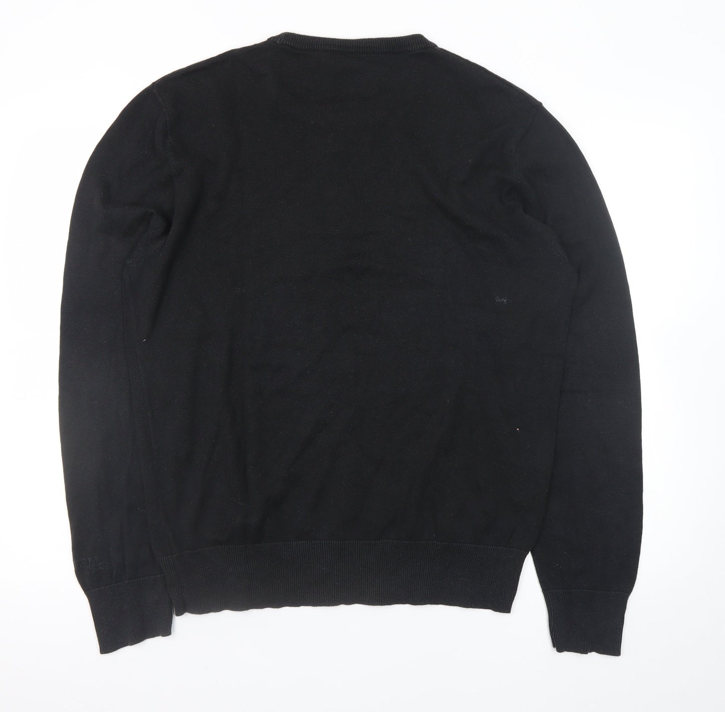 DKNY Jeans Men’s Black XL Cotton Crew Neck Pullover Jumper