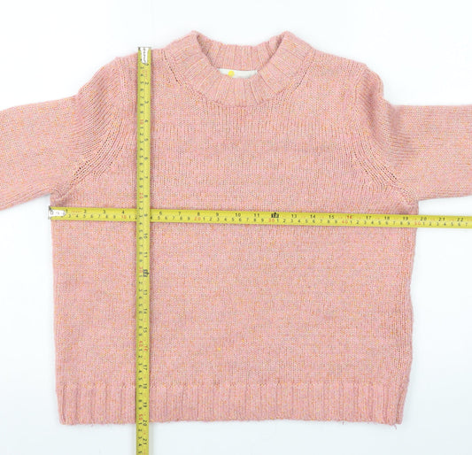 Boden Women Pink Wool Blend Crew Neck Jumper UK 6