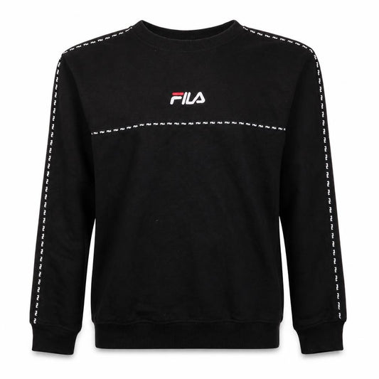 FILA Mens Black XS Crew Neck Logo Pullover Sweatshirt