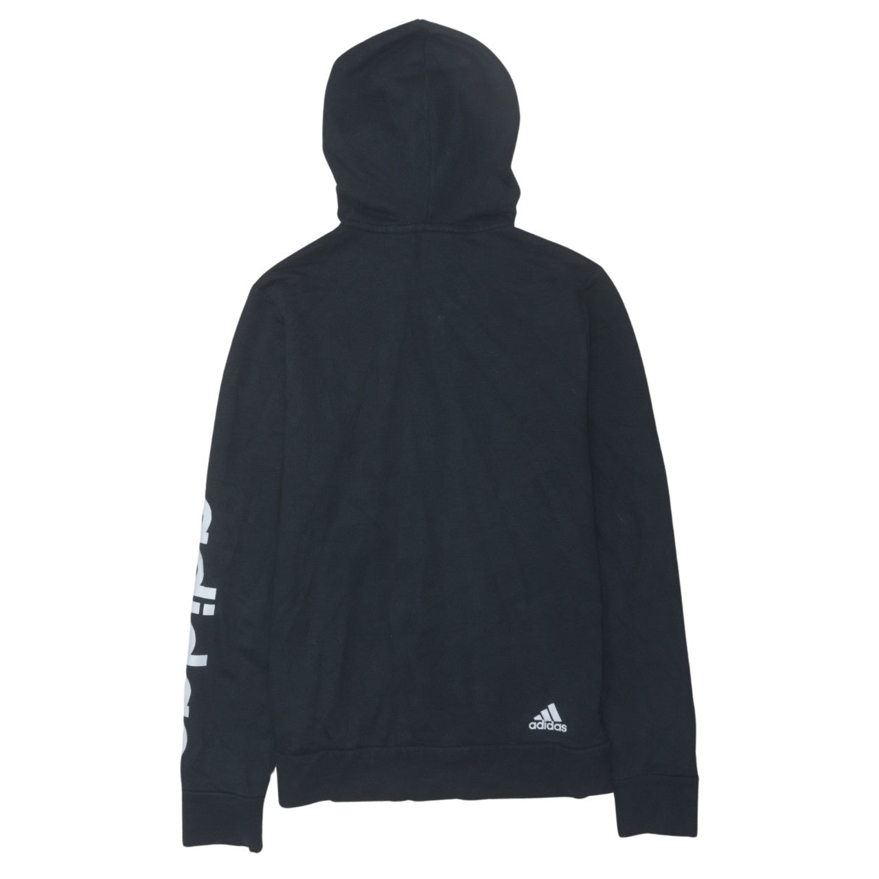 Adidas Men Black Full Zip Hoodie Small Sports Logo