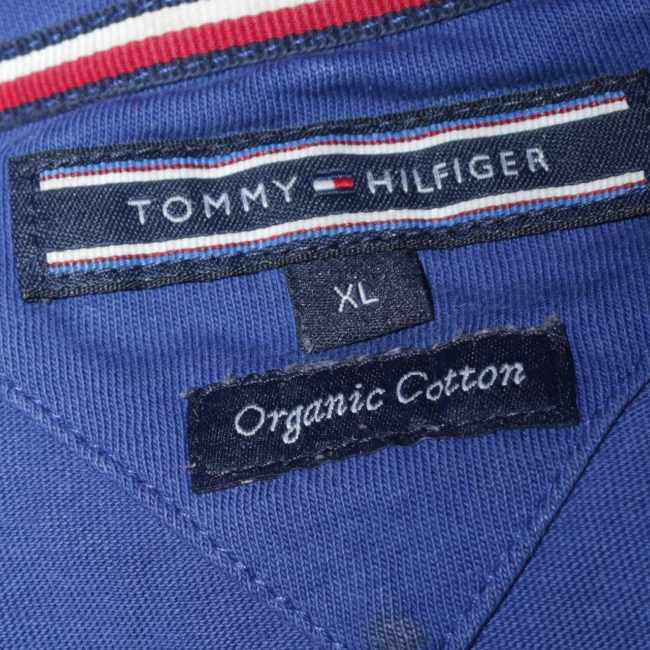 Tommy Hilfiger Men's Blue XL Organic Cotton Crew Neck T-Shirt