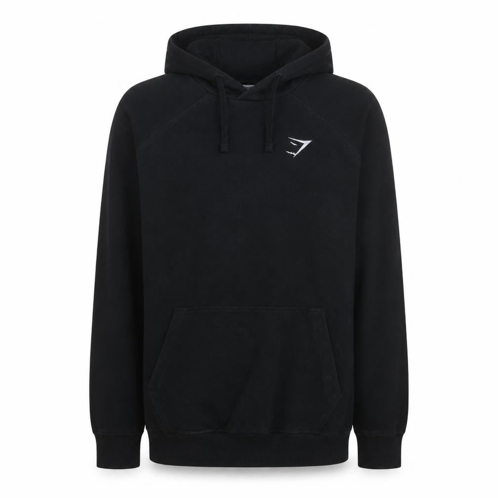 Gymshark Men's Black Pullover Hoodie Size S Regular Fit