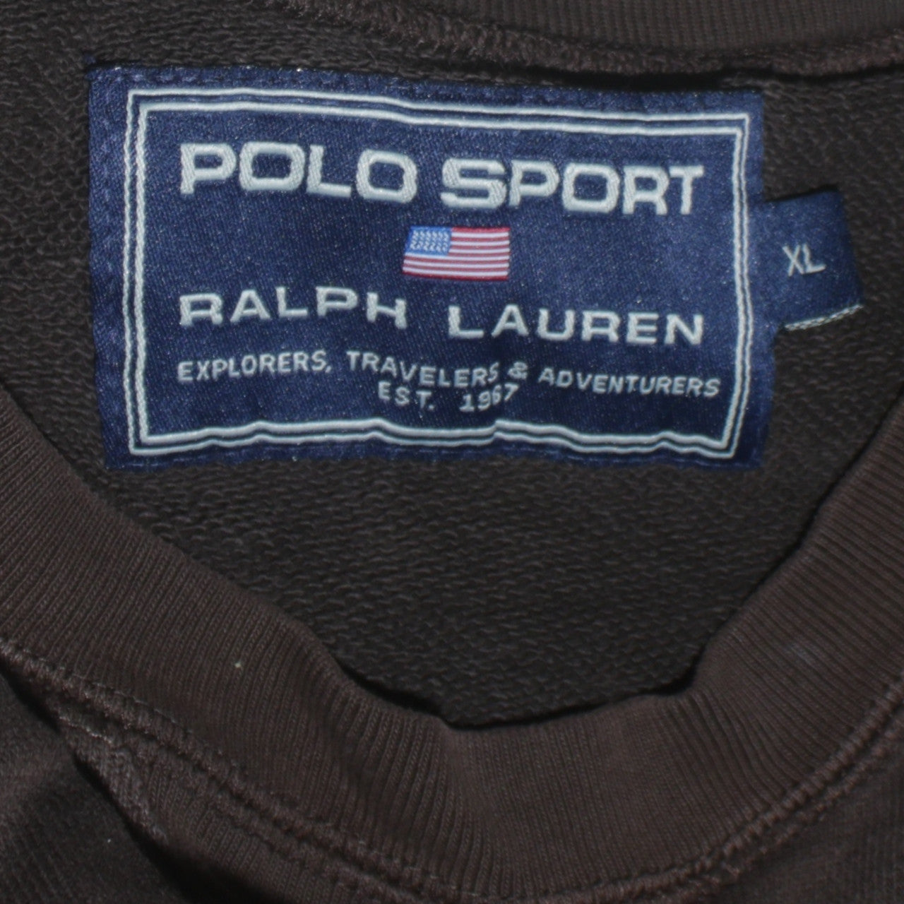 Polo Sport Ralph Lauren Men’s Brown XL Crew Neck Sweatshirt Vintage