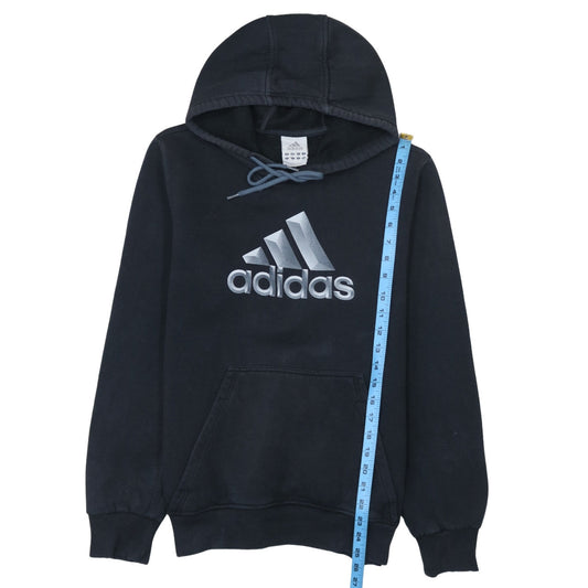 Adidas Men's Black Pullover Hoodie Medium Logo Fleece Sweatshirt