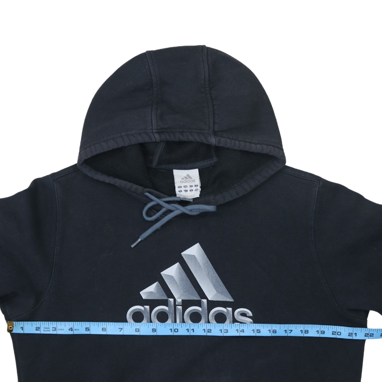 Adidas Men's Black Pullover Hoodie Medium Logo Fleece Sweatshirt