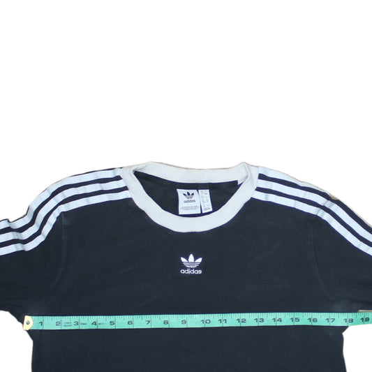 Adidas Women Black Long Sleeve Crew Neck Sweatshirt Size 12