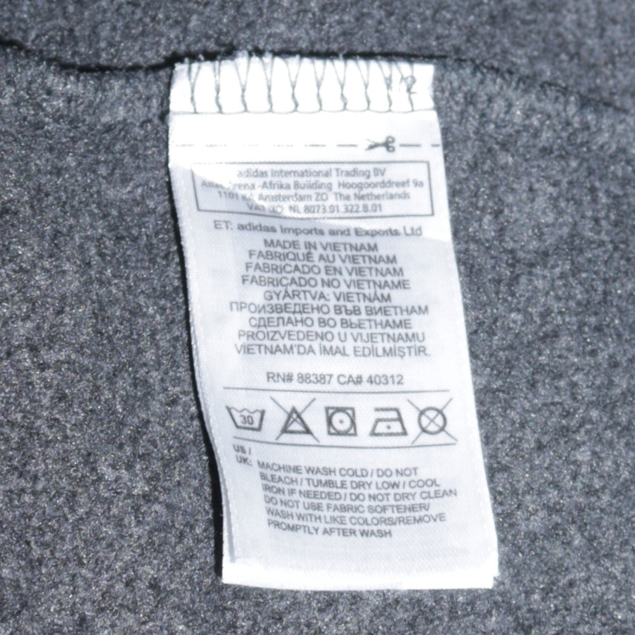 Adidas Men's Grey 2XL 1/4 Zip Fleece Activewear Jacket