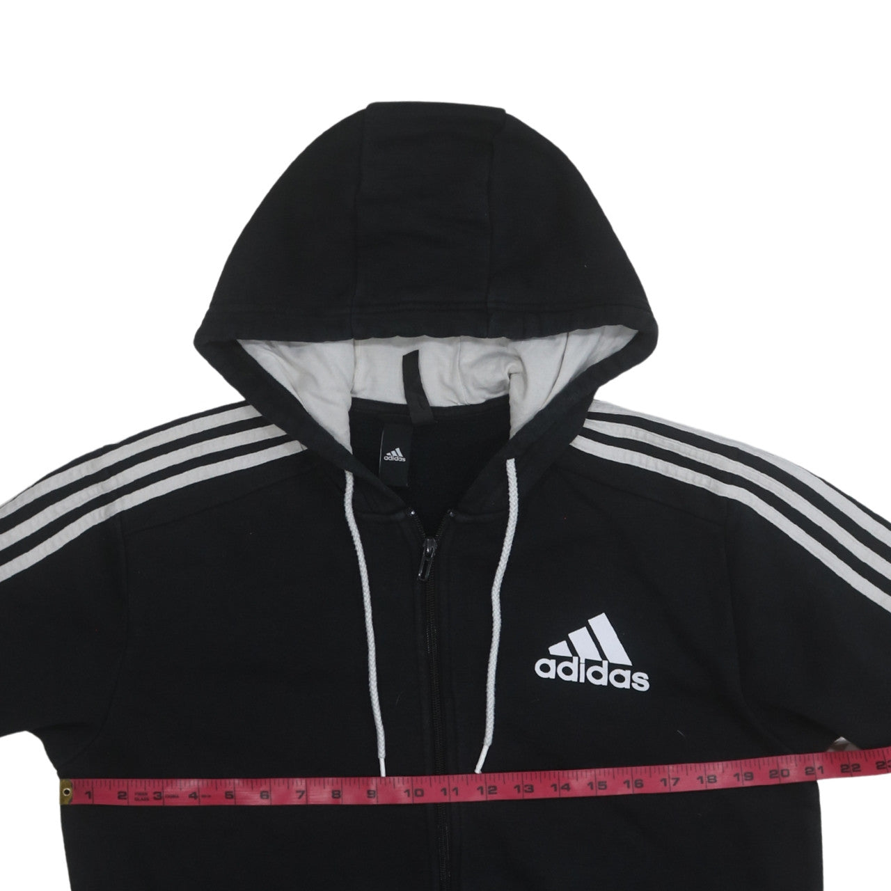 Adidas Men's Black Full Zip Hooded Fleece Hoodie Size M