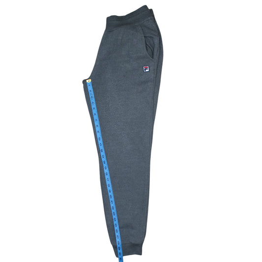 Fila Men's Grey Jogger Sweatpants M Regular Fit Elastic Waist