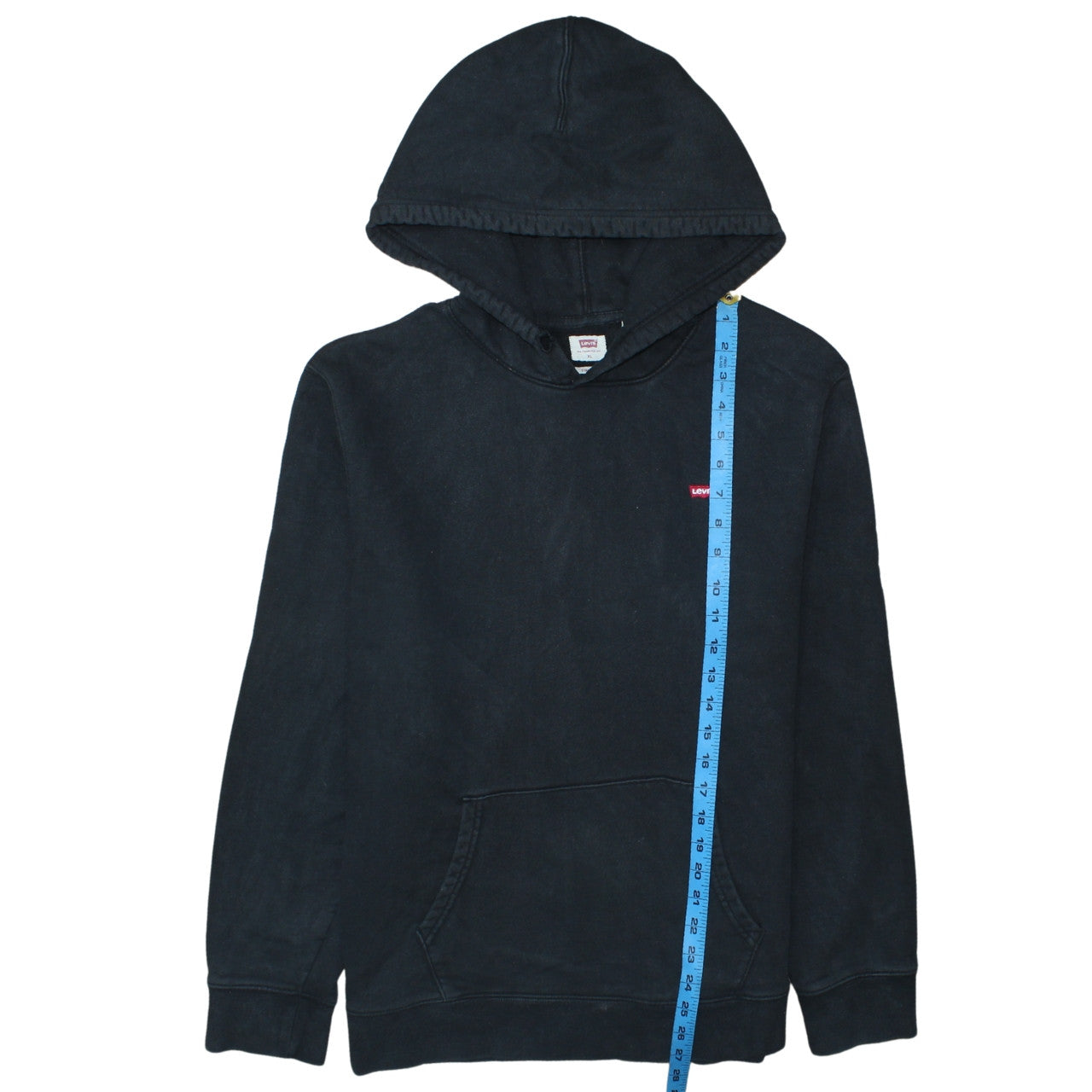 Levi's Mens Black XL Pullover Hoodie Classic Fleece Sweatshirt