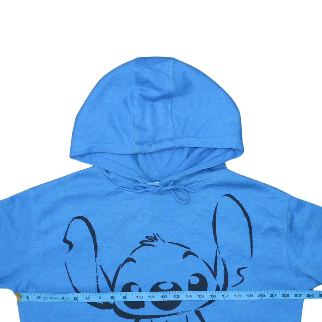 Disney Stitch Blue Hoodie Women Medium Pullover Hooded Sweatshirt