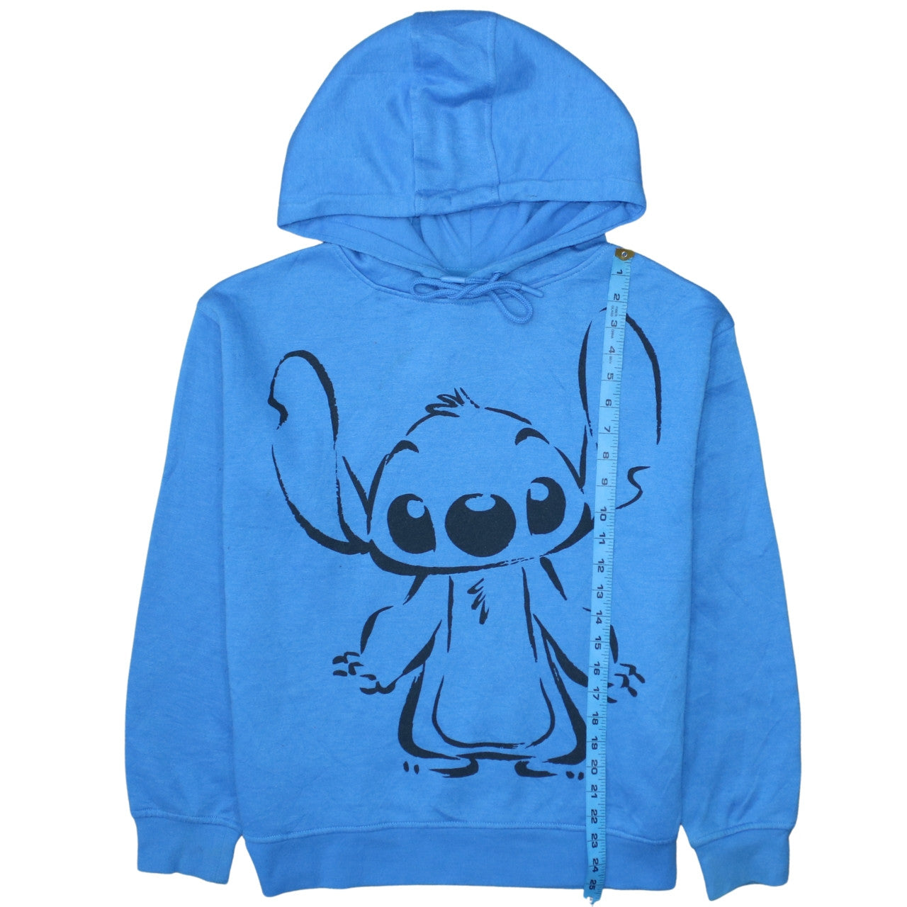 Disney Stitch Blue Hoodie Women Medium Pullover Hooded Sweatshirt