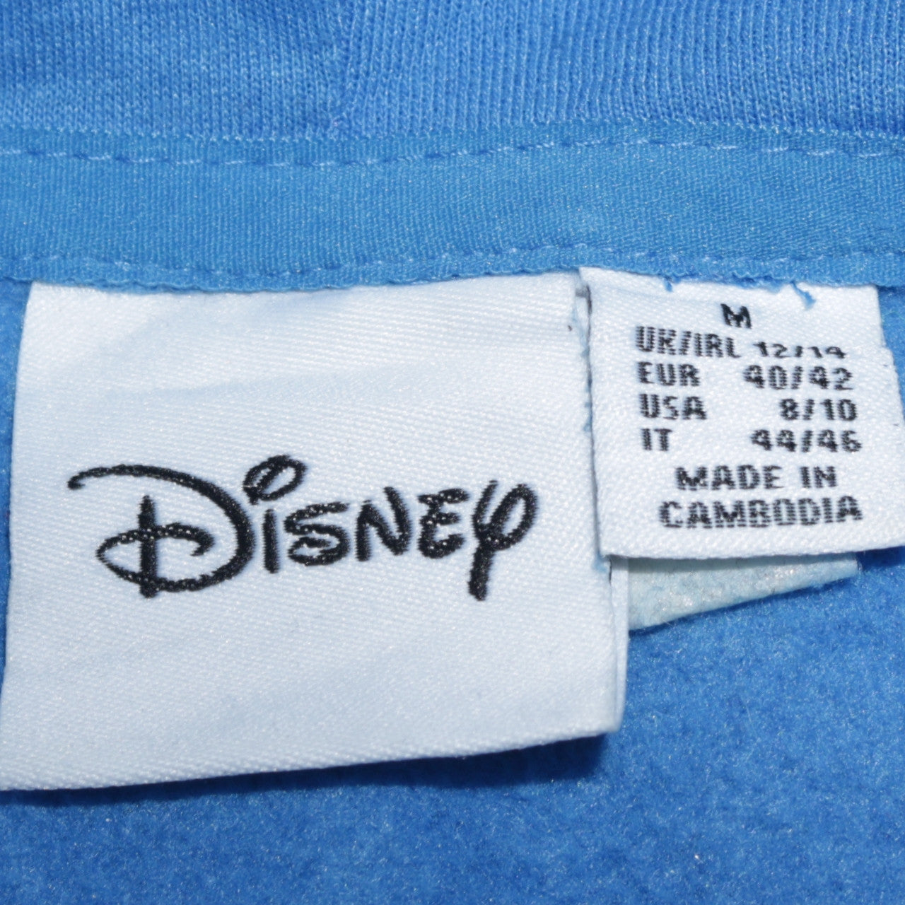 Disney Stitch Blue Hoodie Women Medium Pullover Hooded Sweatshirt