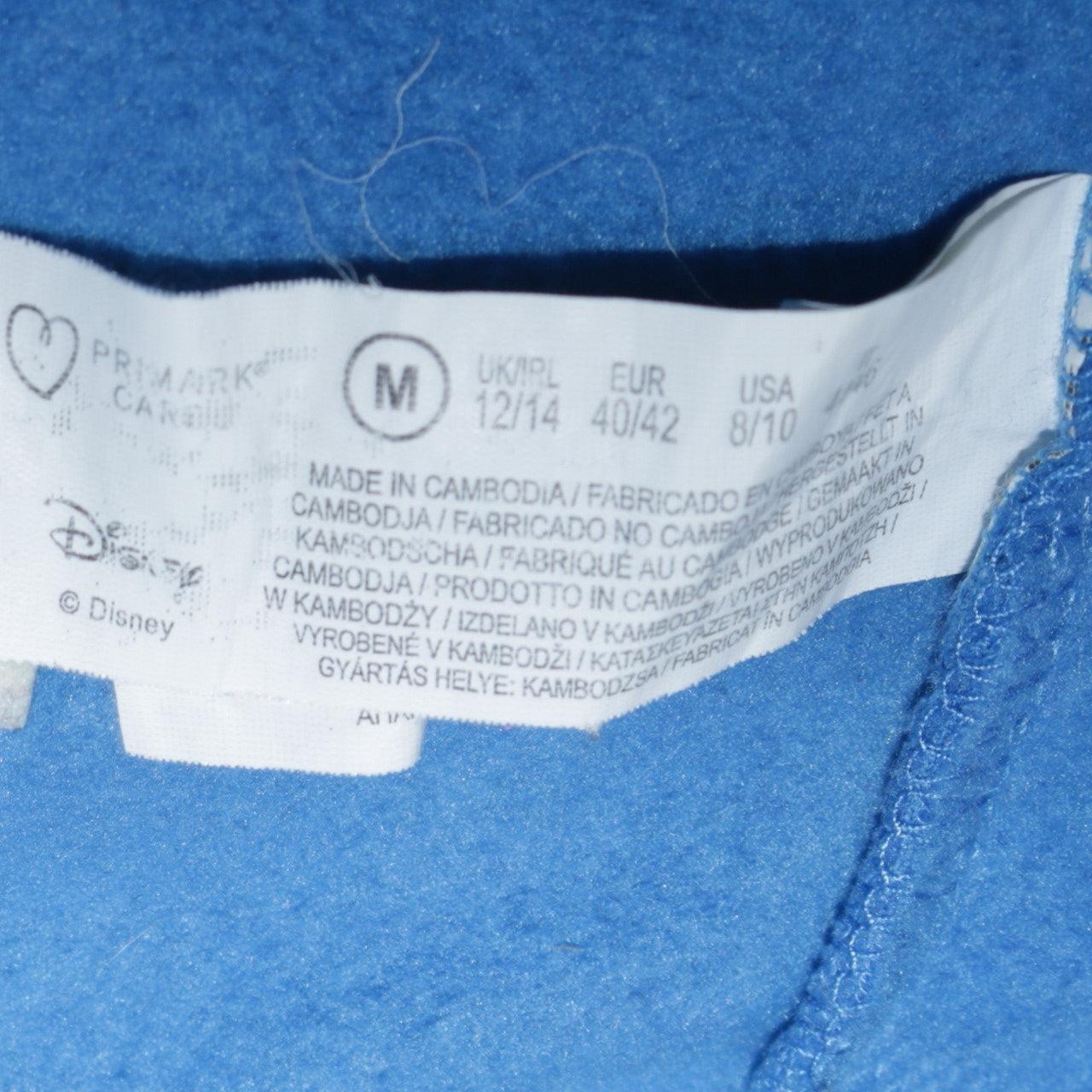 Disney Stitch Blue Hoodie Women Medium Pullover Hooded Sweatshirt