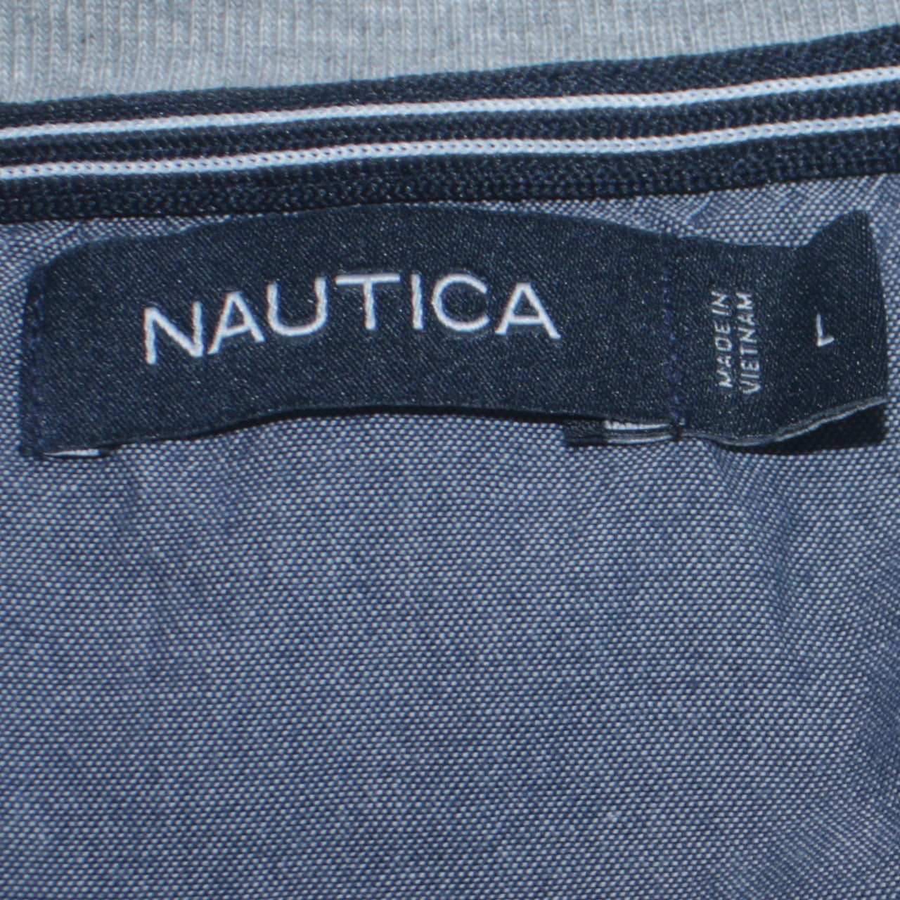 Nautica Mens Grey Cotton Full Zip Basic Jacket Size L