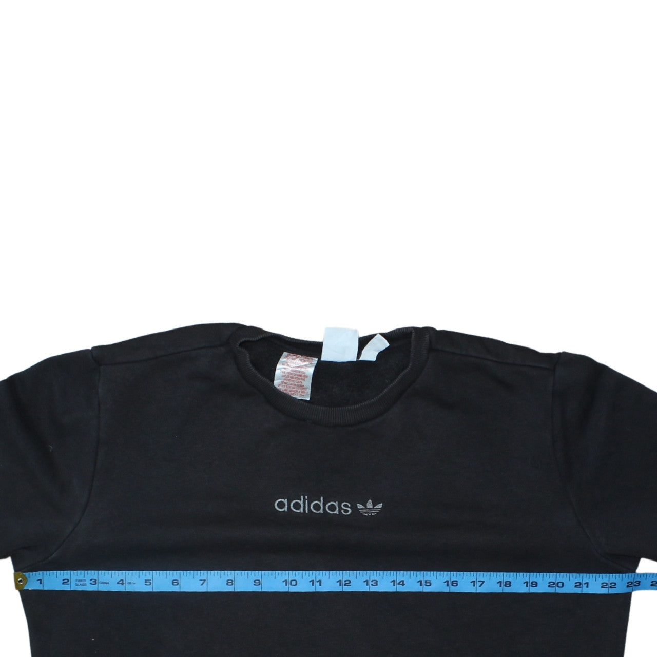 Adidas Boys Black Crew Neck Pullover Sweatshirt Size 15-16 Years
