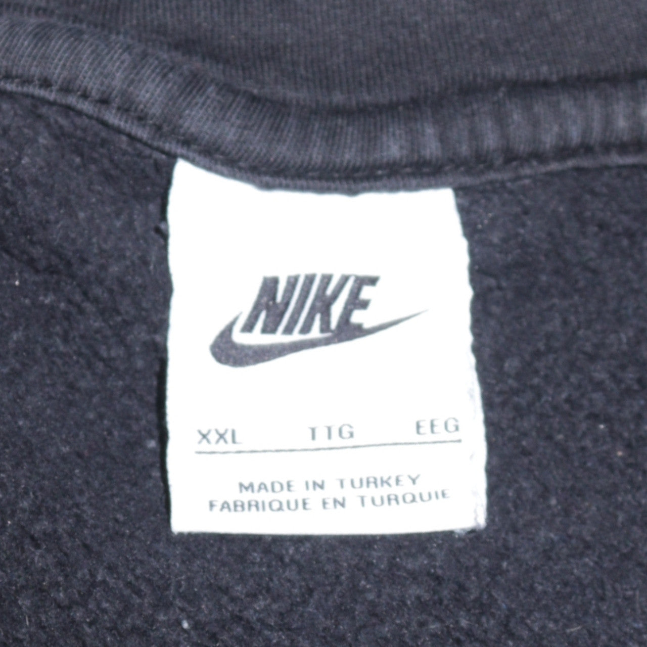 Nike Women Black XXL Pullover Hoodie Sweatshirt Cotton Blend