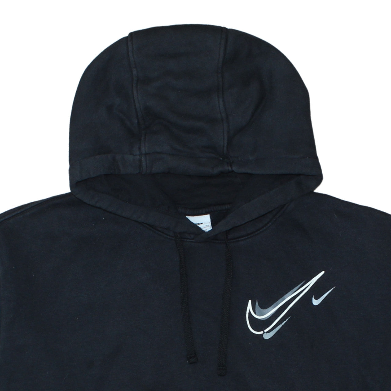 Nike Women Black XXL Pullover Hoodie Sweatshirt Cotton Blend
