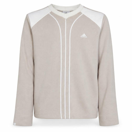 Adidas Boys Beige V-Neck Pullover Sweatshirt Size 176 Long Sleeve