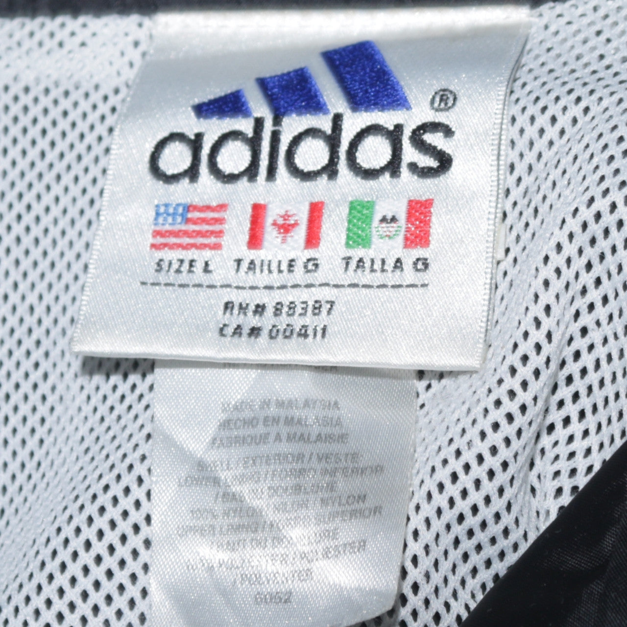 Adidas Mens Black L Windbreaker Zip Jacket Lightweight Sportswear