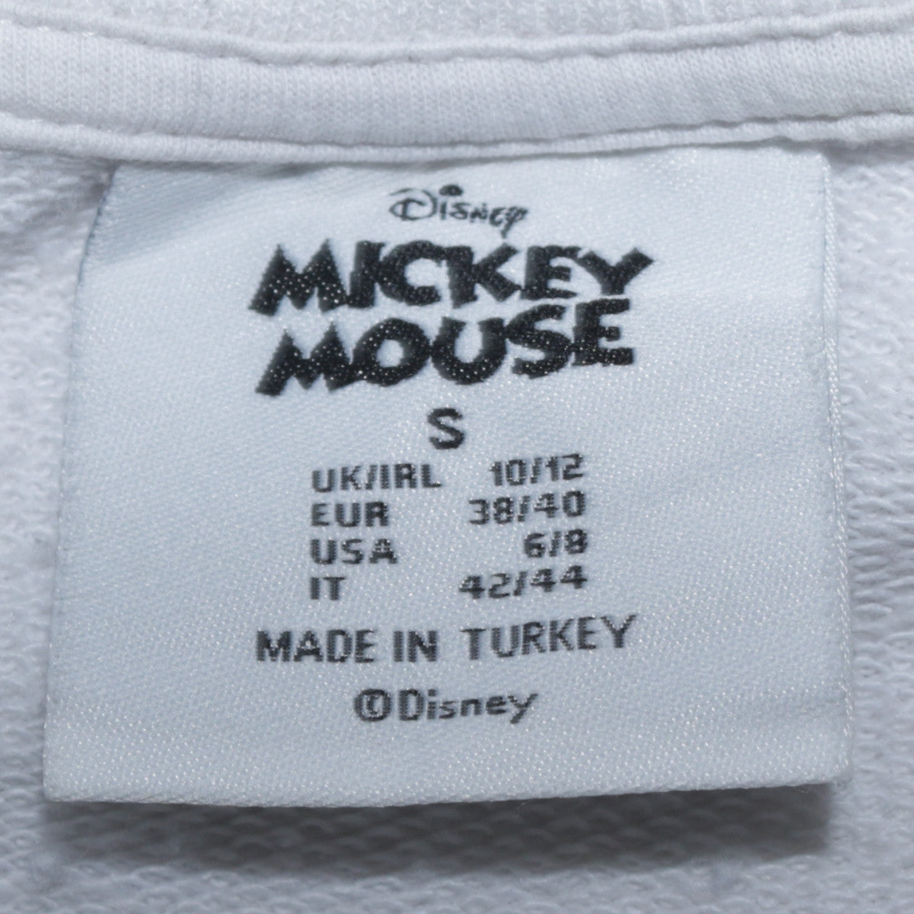 Primark Disney Mickey Mouse White Crew Neck Sweatshirt Women S 10/12