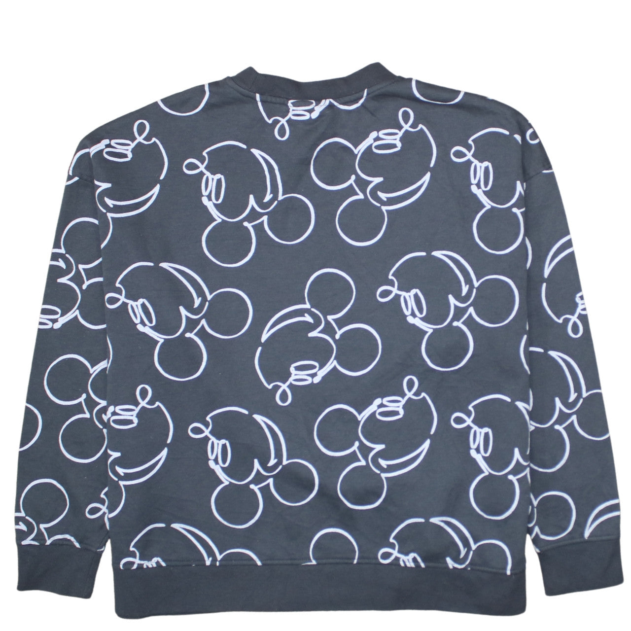 Disney Primark Women Black Mickey Mouse Sweatshirt Size L 14/16
