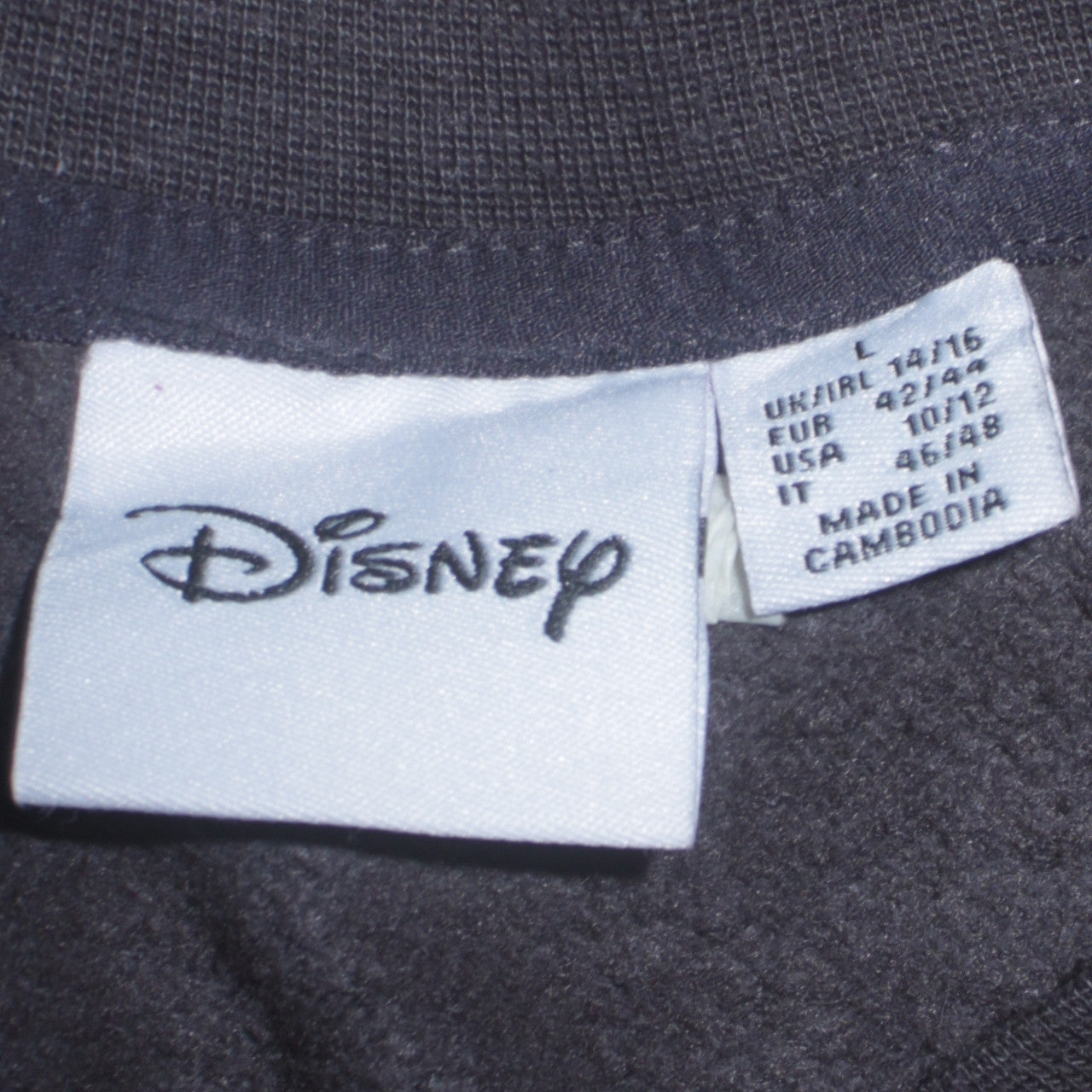 Disney Primark Women Black Mickey Mouse Sweatshirt Size L 14/16