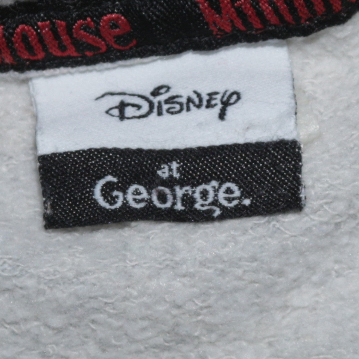 Additional view of Disney at George girls’ grey minnie mouse animal print pullover sweatshirt xl