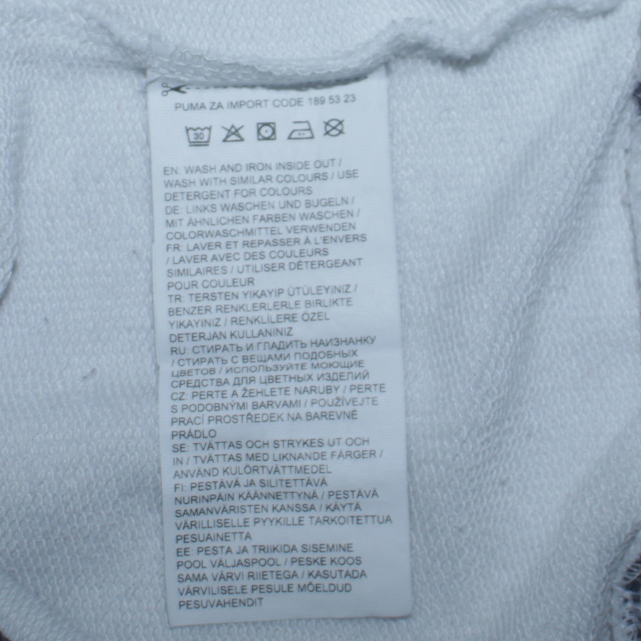Puma Womens White Blue Size 10 Crew Neck Pullover Sweatshirt