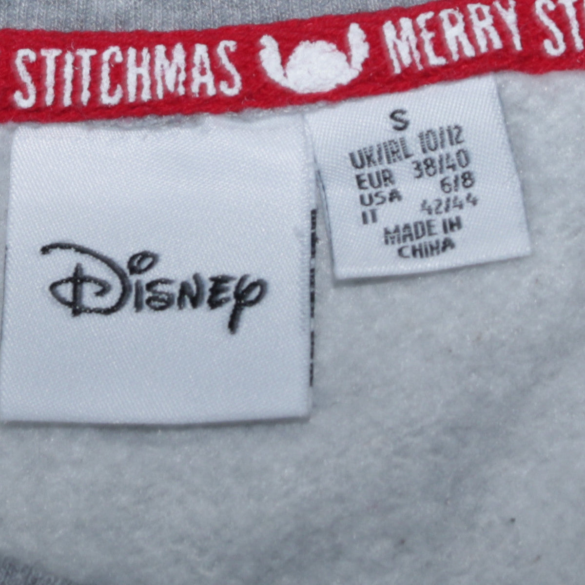 Disney Women Grey Christmas Stitch Sweatshirt Size S