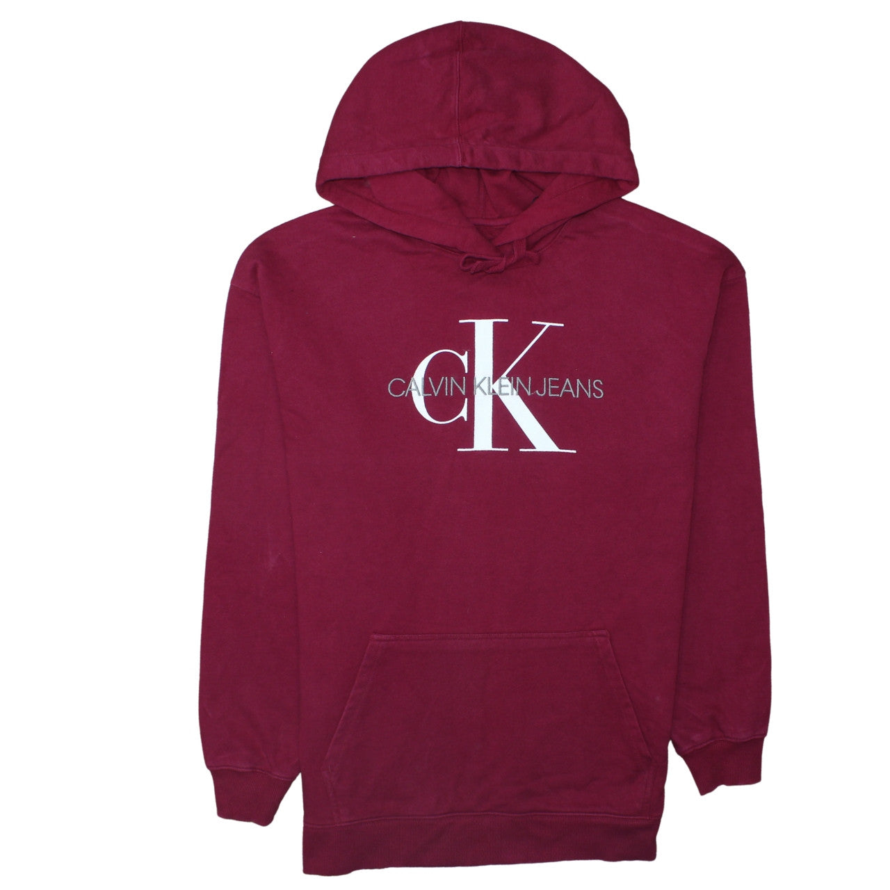 Calvin Klein Jeans Men's Red XS Pullover Hoodie with Logo