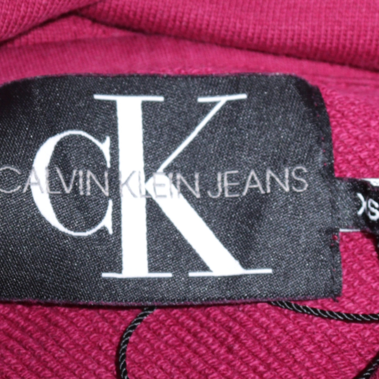 Calvin Klein Jeans Men's Red XS Pullover Hoodie with Logo